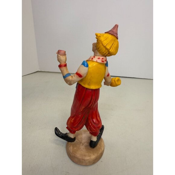 Vintage Fontanini Circus Clown Figurine Cup Drink Detailed Resin Statue Italy - Picture 3 of 8